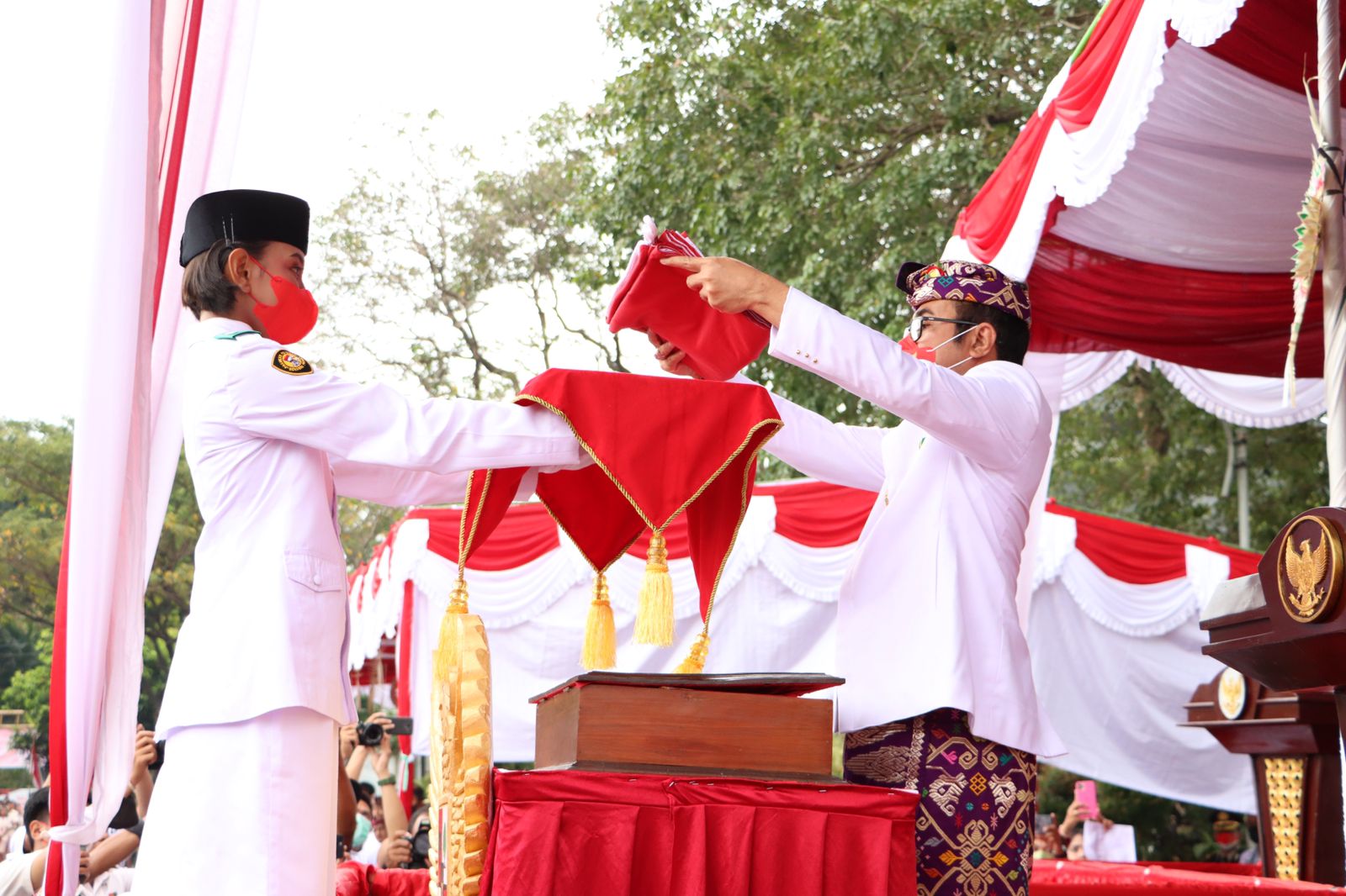 Pimpin Apel Peringatan HUT RI Ke-77, Jaya Negara Minta Gelorakan Vasudhaiva Khutumbakam dan Wujudkan Indonesia Pulih Lebih Cepat