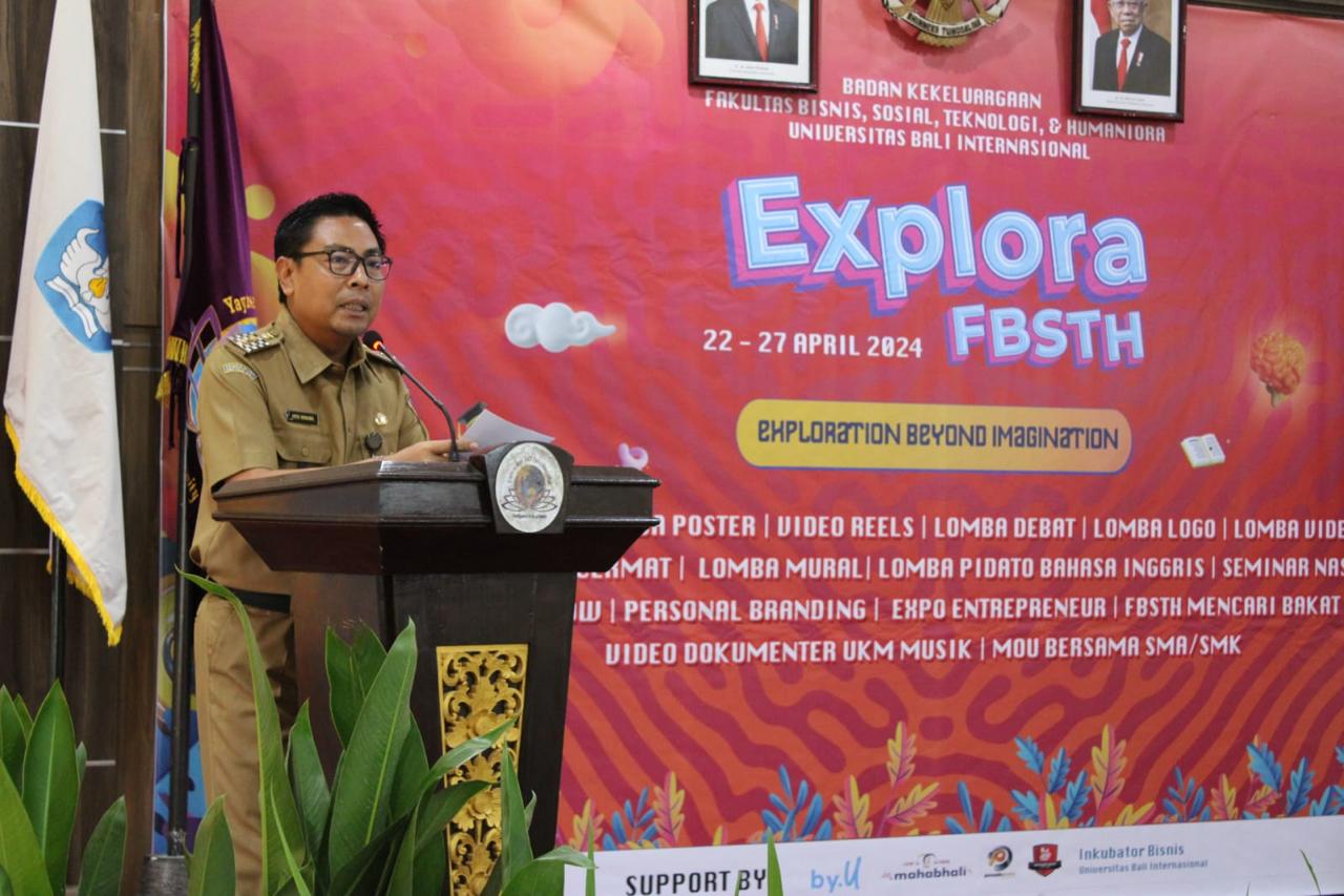 Wawali Arya Wibawa Buka Explora FBTSH Universitas Bali International