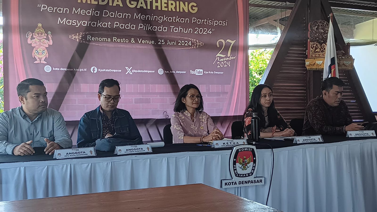Peran Media Sangat Penting Sosialisasikan Tahapan Pemilu Dilaksanakan KPU Denpasar