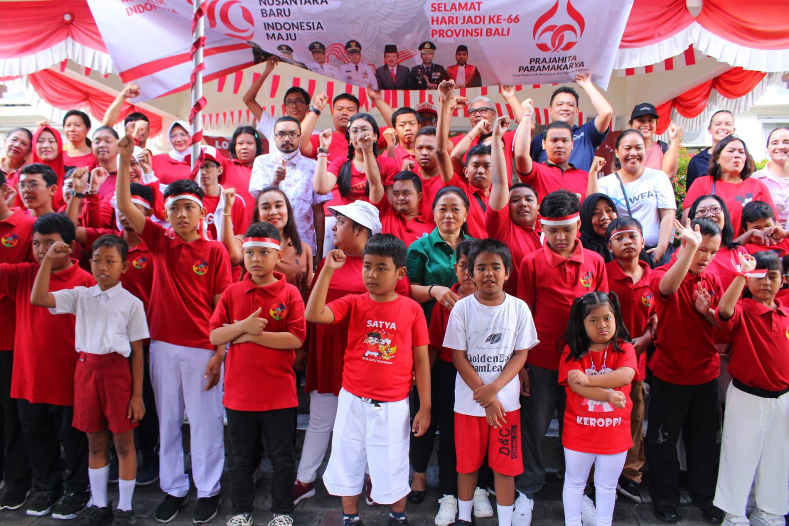 Siswa UPTD PLD Dinsos Kota Denpasar Ikuti Semarak Peringatan HUT Kemerdekaan RI