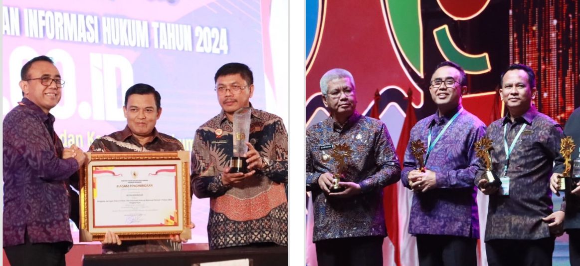 Walikota Jaya Negara Terima Dua Penghargaan Nasional JDIHN Award Terbaik I dari Kemenkumham