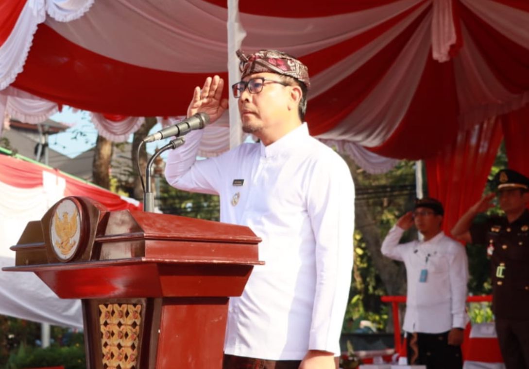 Wawali Kota Arya Wibawa Pimpin Apel HUT Ke-66 Provinsi Bali di Denpasar