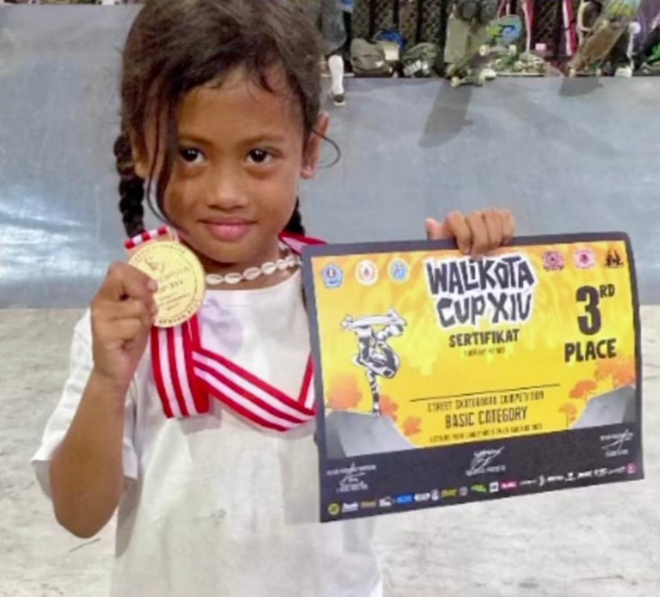 Dari Ajang Skateboard Walikota Cup XIV, Felicia Peserta Termuda Raih Perunggu