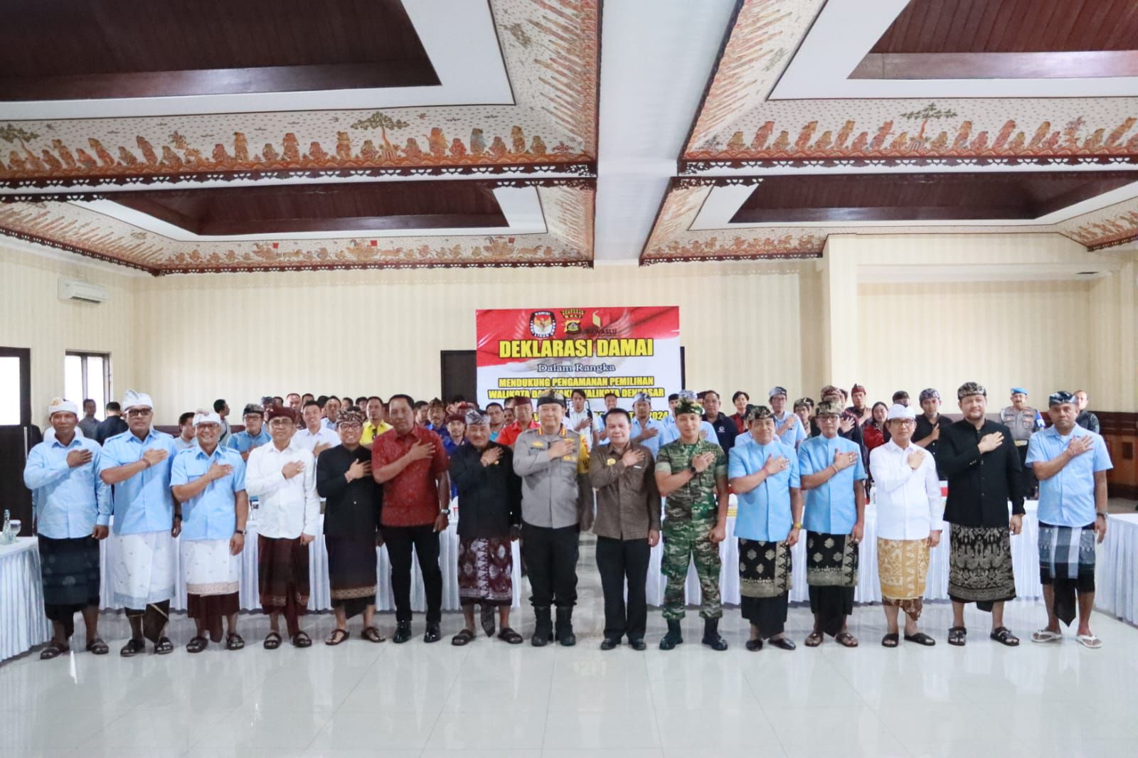 Pjs. Walikota Dewa Mahendra Dukung Deklarasi Damai Pilkada Serentak 2024