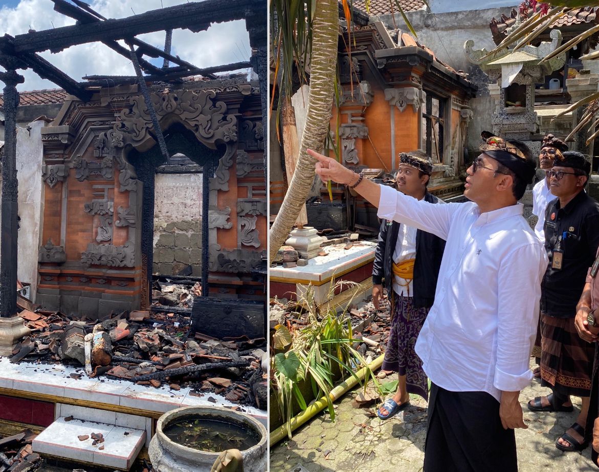 Walikota Jaya Negara Tinjau Korban Kebakaran di Jalan Lembu Sura, Kelurahan Peguyangan