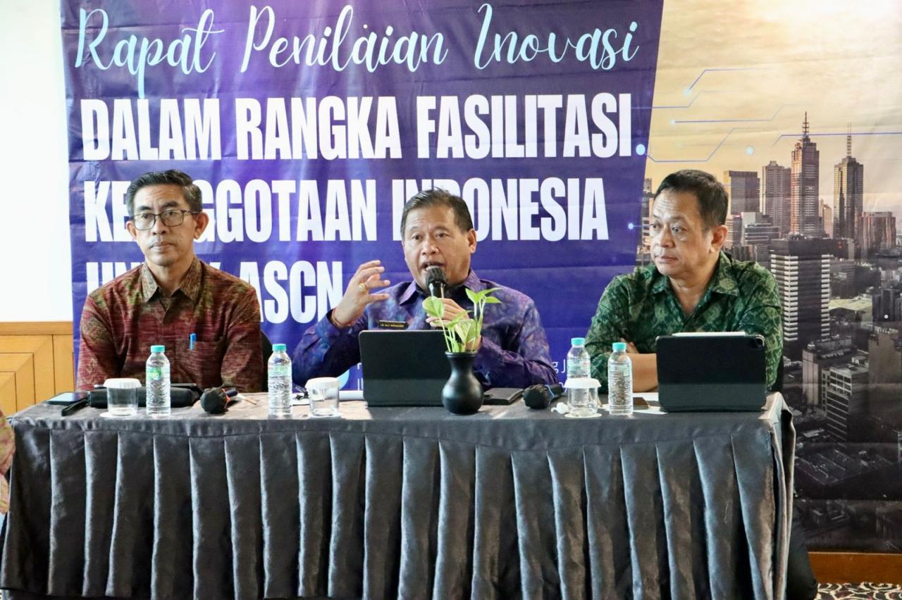 Hadiri Penilaian Inovasi ASCN, Sekda Alit Wiradana Paparkan Program Smart City Unggulan Denpasar