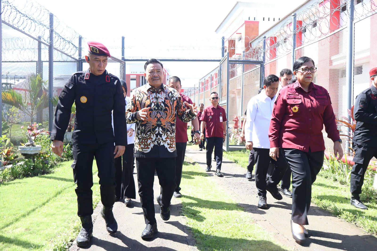 Wamen Koordinator Bidang Kumham, Imigrasi dan Pemasyarakatan Perkut SDM dan Pembinaan di Lapas Kerobokan