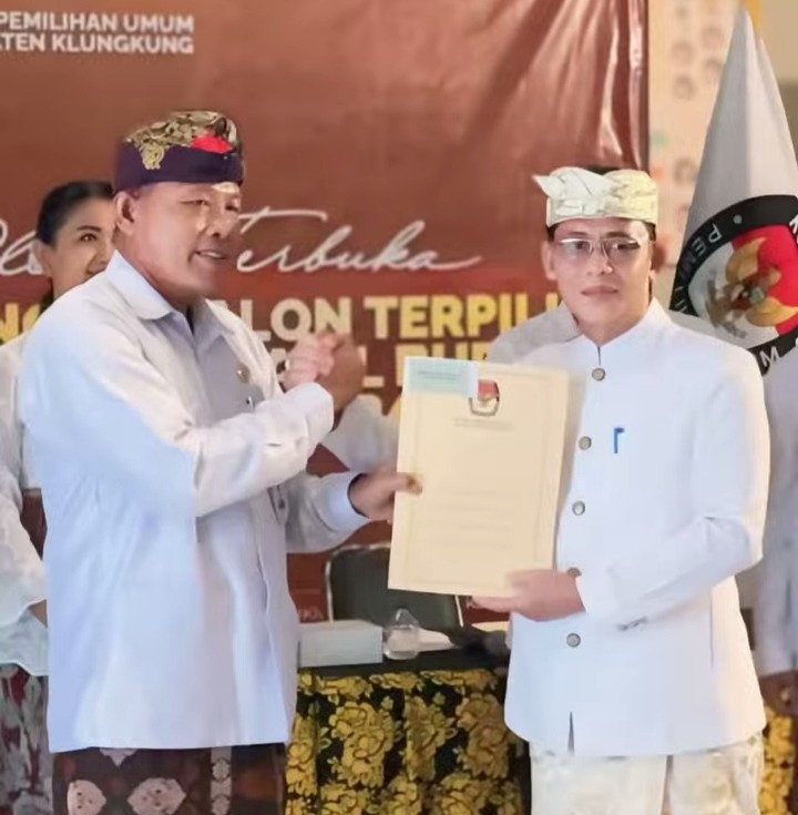 KPU Tetapkan Made Satria-Tjok Surya Pemenang Pilkada Klungkung 2024