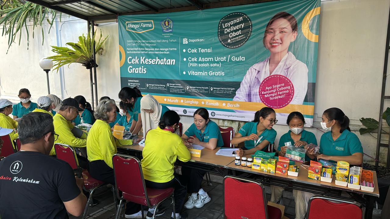 Kecamatan Denpasar Utara Gelar Cek Kesehatan Gratis dan Donor Darah