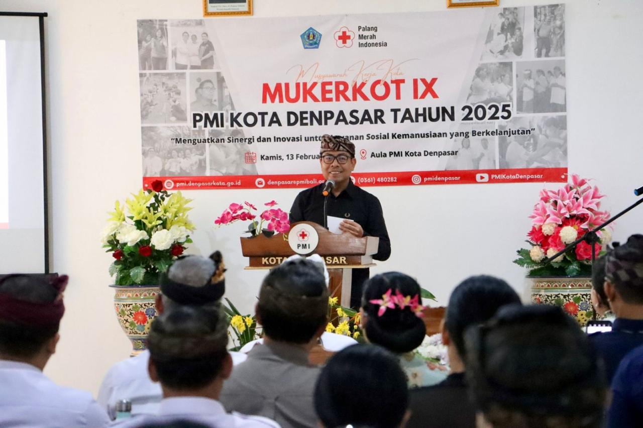 Wawali Arya Wibawa Buka Mukerkot IX PMI Kota Denpasar