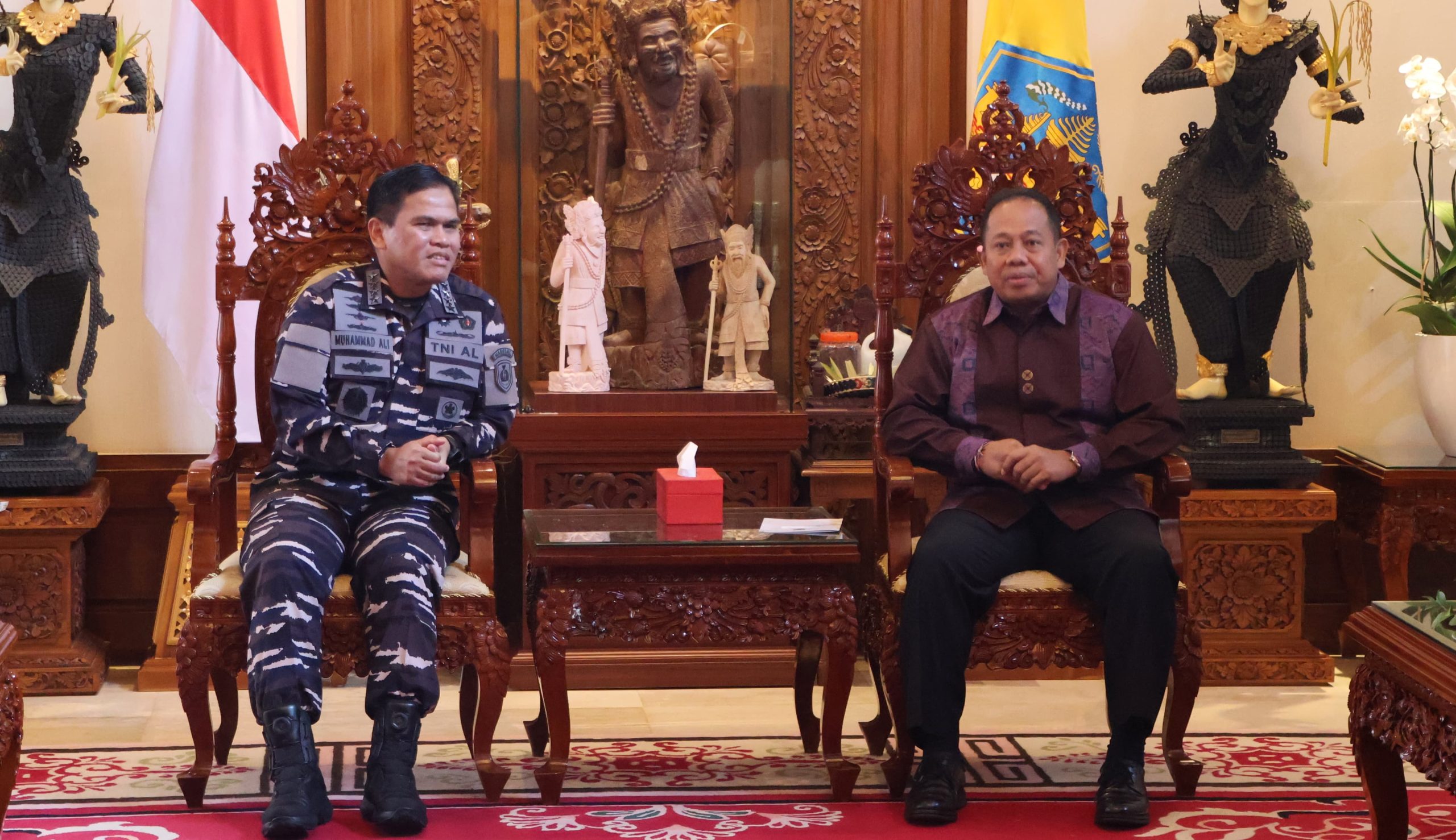 Terima Kepala Staf TNI AL, Pj. Gubernur Mahendra Jaya Dukung MNEK 2025 di Bali