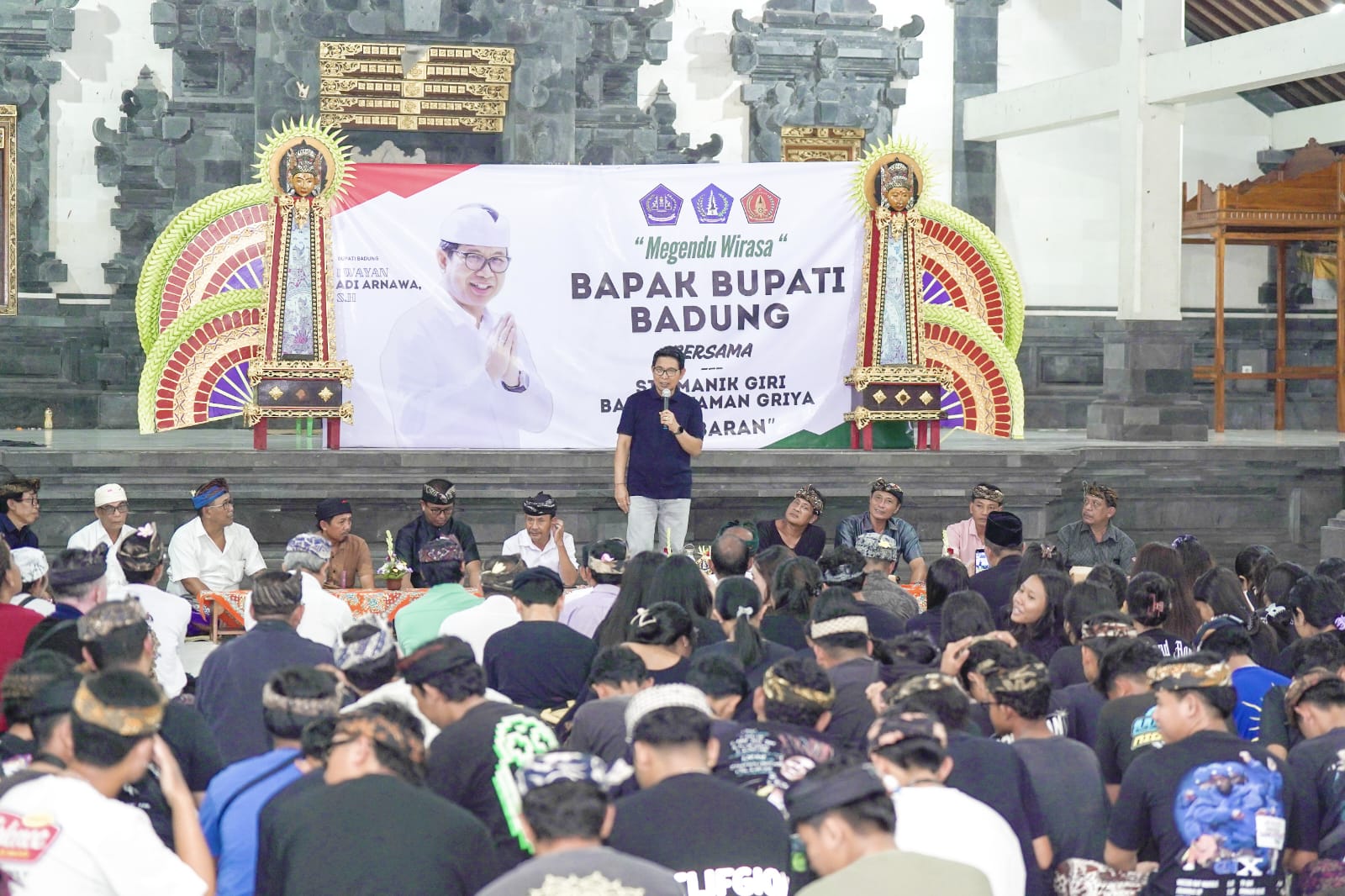 Serap Aspirasi, Bupati Adi Arnawa Magendu Wirasa Dengan STT Manik Giri Banjar Taman Griya