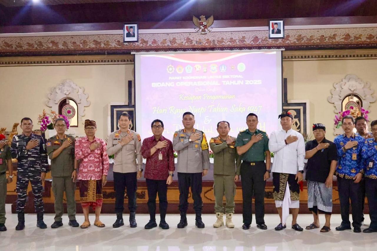 Wawali Arya Wibawa Hadiri Rakor Pengamanan Hari Suci Nyepi Caka 1947 Polresta Denpasar