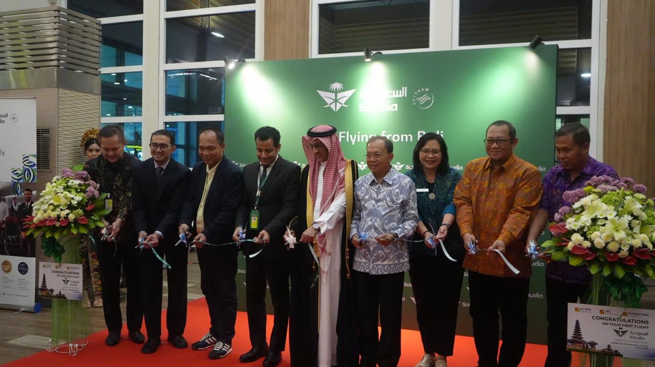 Saudia Airlines Beroperasi Reguler di Bandara I Gusti Ngurah Rai, Perkuat Konektivitas Dengan Arab Saudi