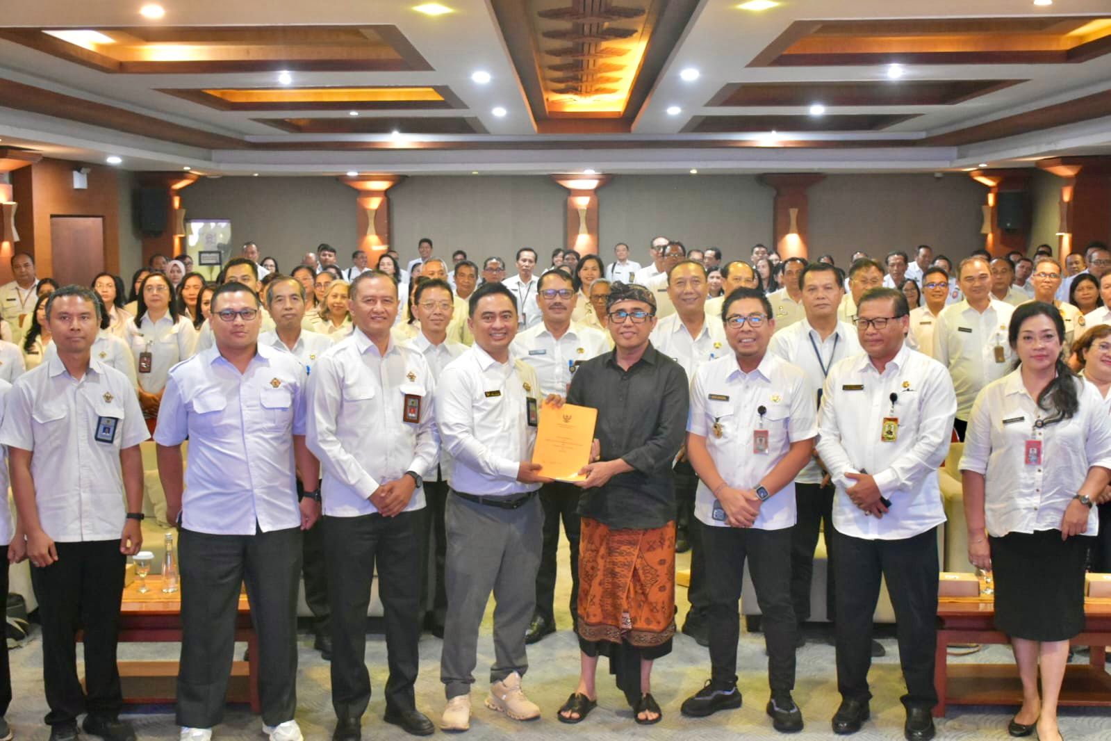 Walikota Jaya Negara Ikuti Exit Meeting Bersama BPK RI Perwakilan Bali