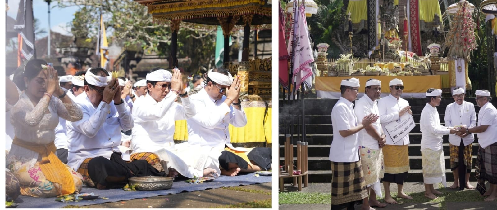 Bhakti Panganyar di Pura Mandhara Giri Semeru Agung, Pemkab Badung Mepunia Rp100 Juta