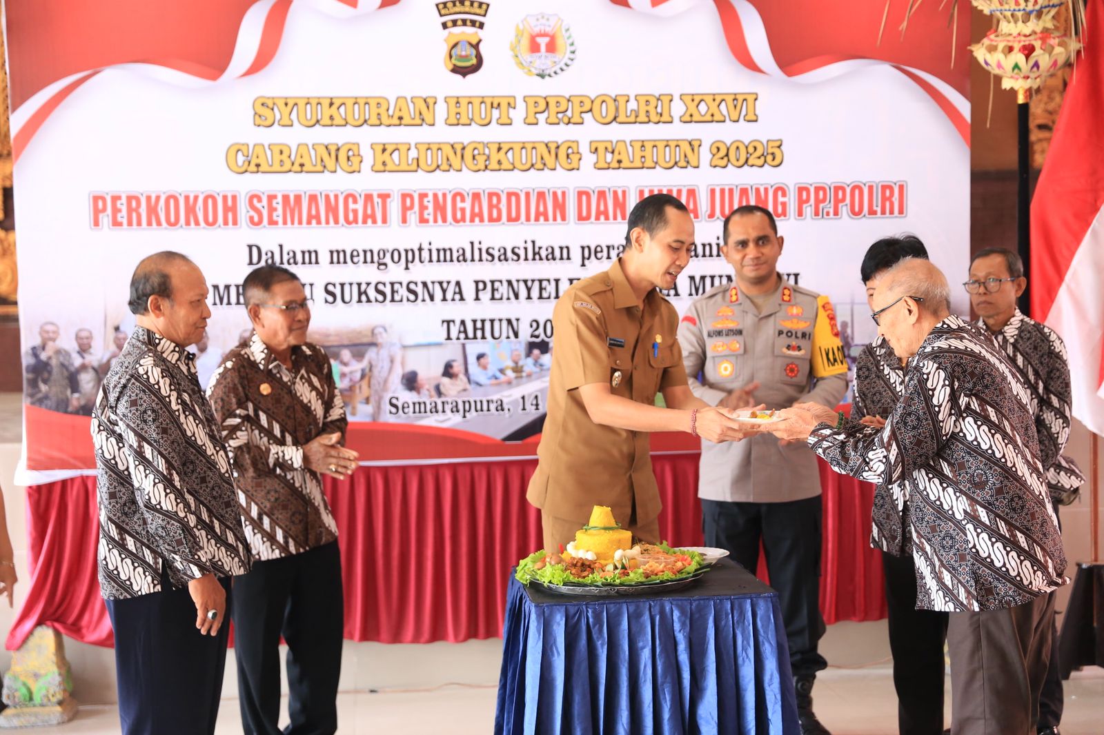 Wabup Tjok Surya Hadiri Syukuran HUT Ke-XXVI PP Polri Cabang Klungkung