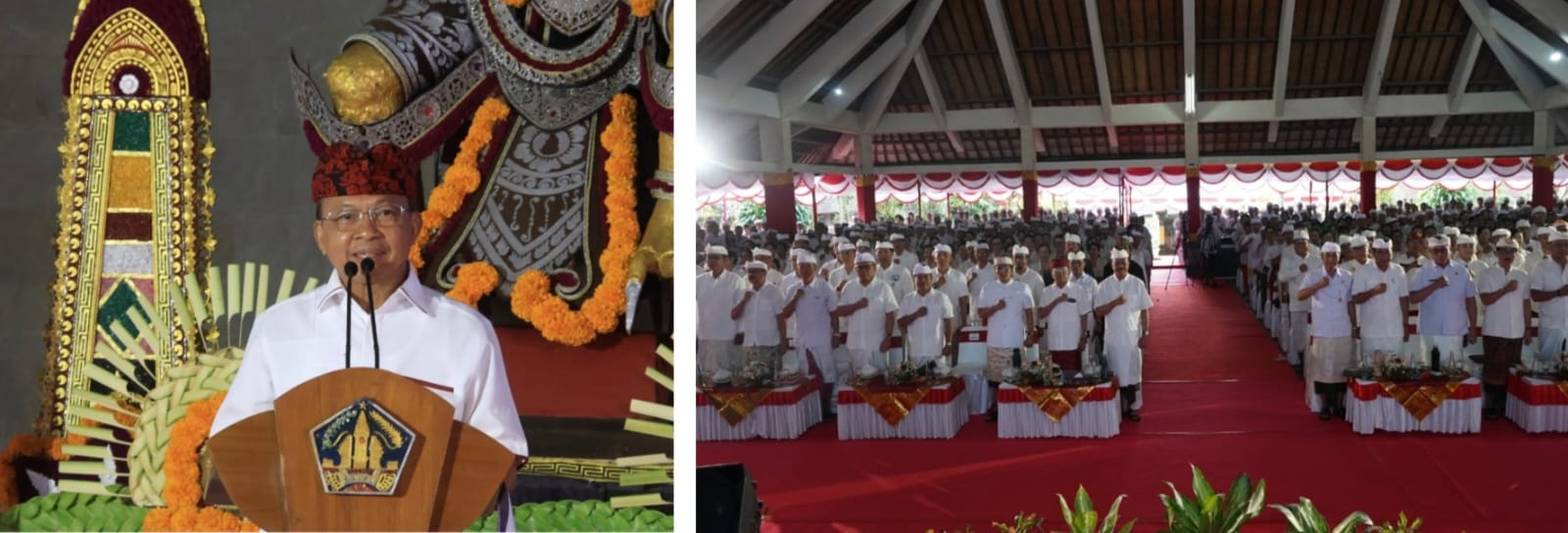 Satukan Pejabat Pemprov Bali di Wantilan Pura Samuan Tiga, Gubernur Koster: Stop Santai dan Wajib Kerja Keras