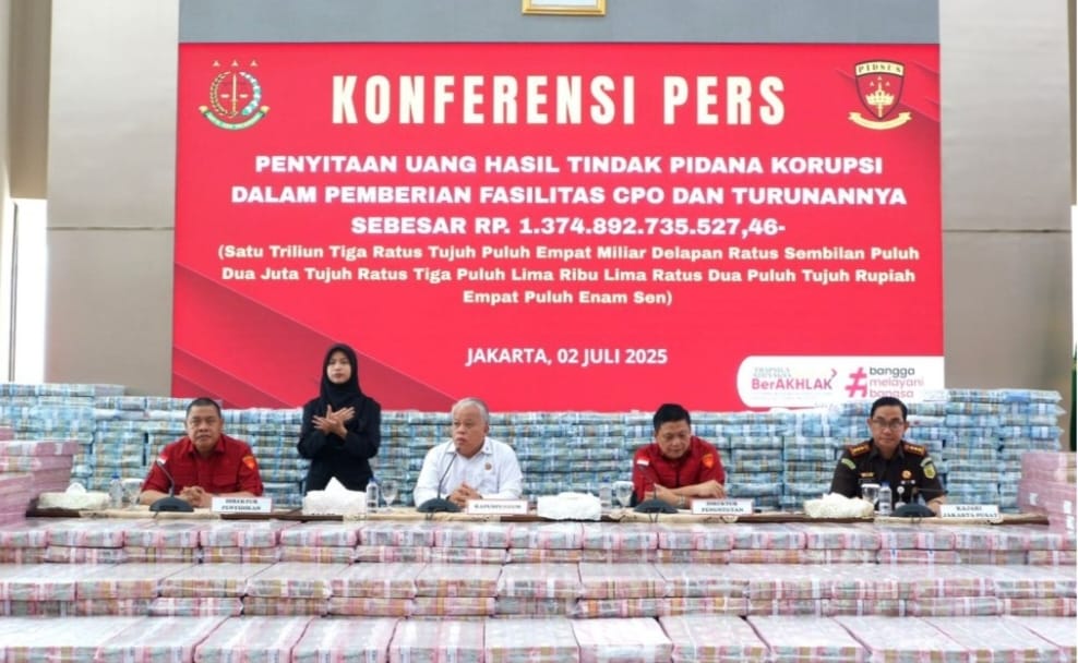 Kejagung Sita Uang Rp1,3 Triliun Terkait Tindak Pidana Korupsi CPO Minyak Goreng