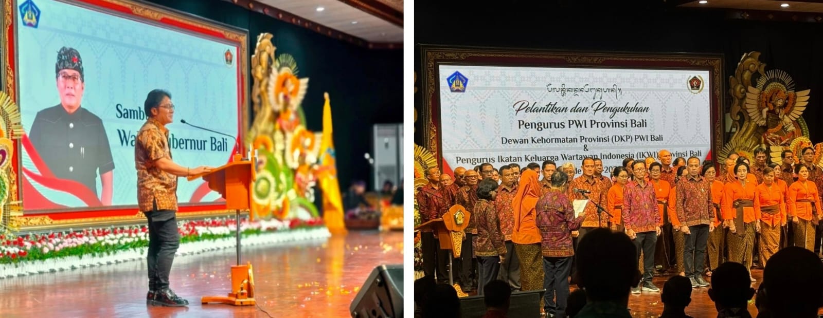 Pengurus PWI dan IKWI Provinsi Bali Periode 2025-2030 Dikukuhkan, Wagub Giri Prasta: Tak Ada Wartawan Abal-abal