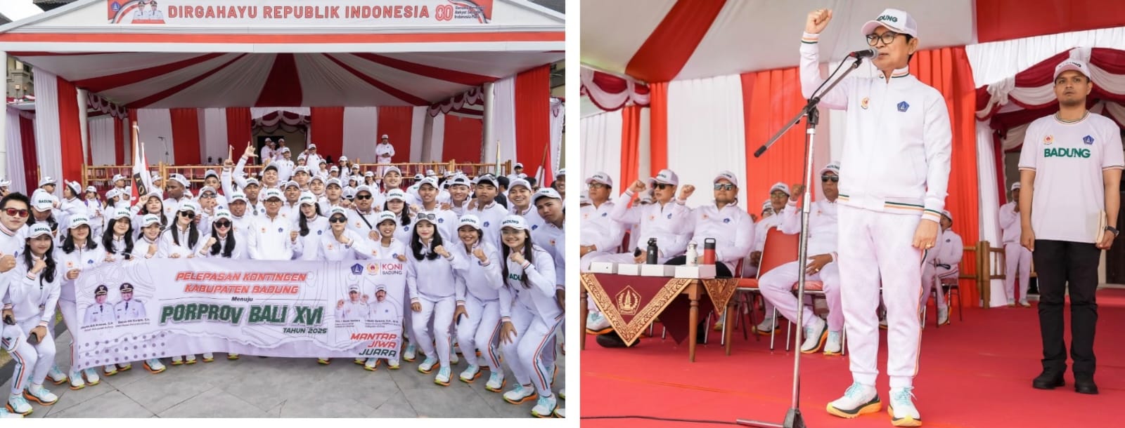 Bupati Adi Arnawa Lepas Kontingen Badung Poprov Bali XVI, Bonus Rp80 Juta Kepada Atlet Peraih Medali Emas