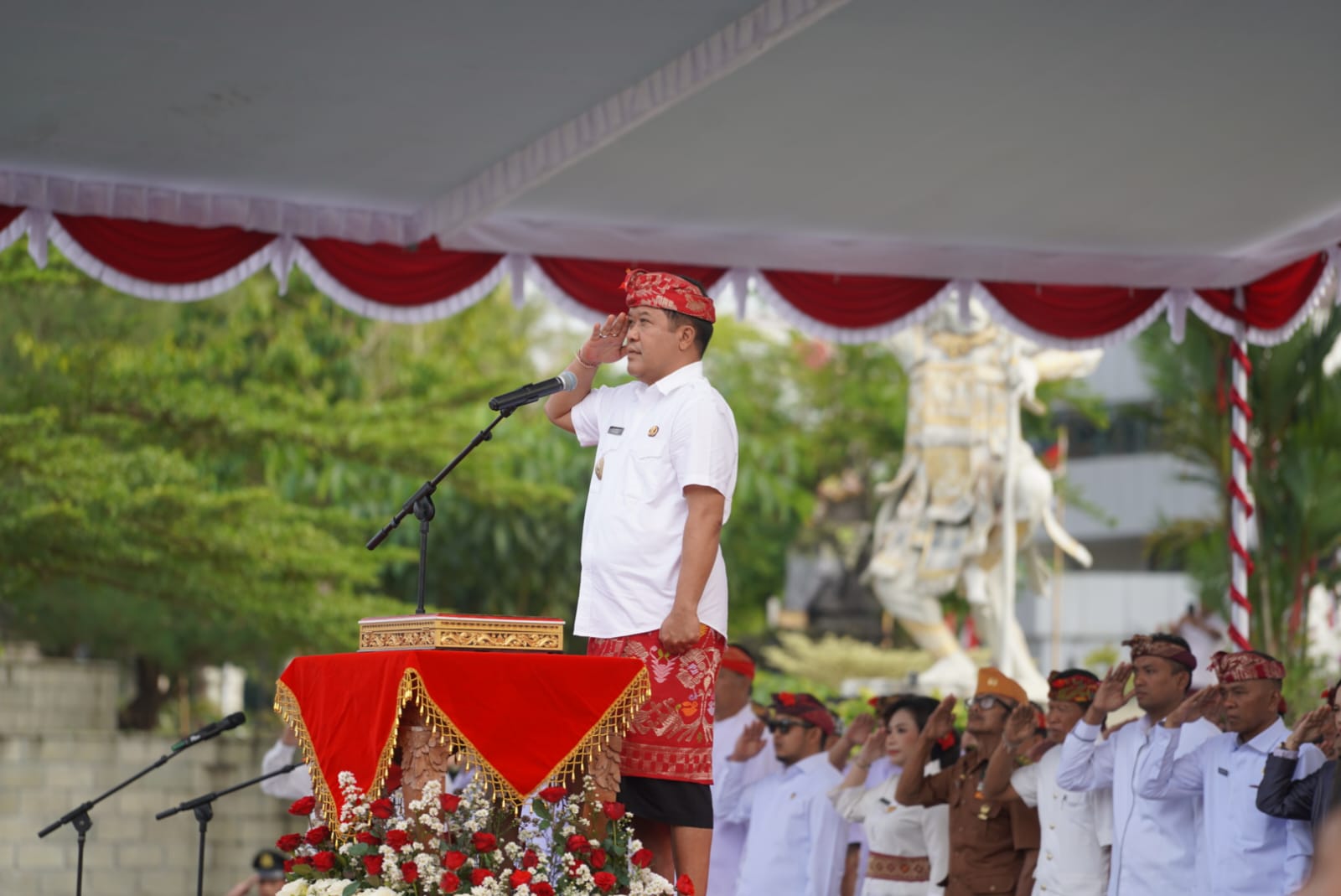Bupati Bangli Pimpin Apel Peringatan HUT Ke-80 Kemerdekaan RI